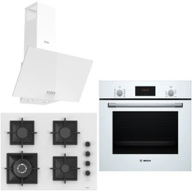 Resim Bosch&ferre Whiteline HBF512BW1T- SC406 - D0873 Lü Ankastre Set 