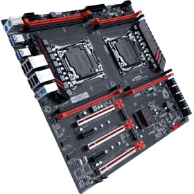 Resim Jginyue 8d4 Intel X99 2666 Mhz Ddr4 Soket 2.5 Gbit Ethernet 2011-3 Çift Işlemci Destekli E-Atx Anakart 