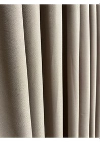 Resim Matsu Taş Rengi Pamuklu Fon Perde 1/3 Sık Pile Taş 