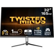 Resim Twısted Mınds 32” TM32QHD165VA Qhd 165HZ 1ms HDMI Dp Hdr Fast Va Freesync/adaptıve-Sync Çerçevesiz Gamıng Monitör 