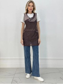 Resim Elizstyle Satış Elemanı İçin Fermuarlı İş Bornozu Bornozun Çeşidi Ve Özellikle Olduğu Kıta Dahil Değil. 418206331 Kahverengi 