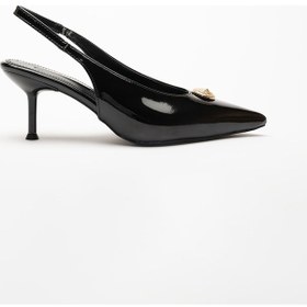 Resim Noemi Arkası Açık Topuklu Ayakkabı Siyah 