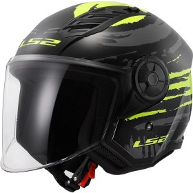 Resim Ls2 Airflow 2 Brush Açık Kask (Siyah-Neon Sarı) 