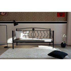 Resim Metalia Elips Minderli Sedir Siyah 