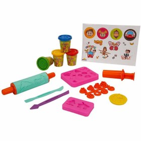 Resim Kukuli Çantalı Oyun Hamuru Seti 200 g 20 Parça - Turuncu - Turuncu / Standart 