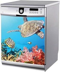 Resim Deniz Altı Manzarası Bulaşık Makinası Stickerı 