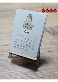 Resim Mini Ahşap Şövale Yeni Yıl 2025 Masaüstü Takvimi 