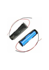 Resim 1 Adet 1X Tekli 18650 Pil Kutusu Pil Yuvası Kablolu 