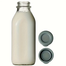 Resim 2'li paket, Silikon Yedek Kapaklar, Silikon Şişe Kapağı, Süt Şişesi Kapakları, Çapı 48mm Şişe Kapağı, Stanpac ve Libbey Cam Süt Şişelerine Mükemmel Uyar, Yeniden Kullanılabilir, Dayanıklı ve Kolay Temizlenir 