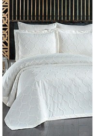 Resim Çeyizdiyarı Siena 3 Parça Pike Takımı Krem Krem 