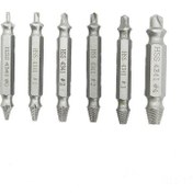 Resim Dianziye 6 Parça Gümüş Somun Çıkarıcı Seti - Kırık Somun, Delikli Vida Ve Boru Çıkarma Aracı - El İle Kullanım - Hızlı Çözüm 