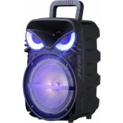 Resim Zore Pk-17 Fm Radyolu Mikrofonlu Rgb Tws 8 Inç Stereo Bass Kablosuz Karaoke Hoparlör 