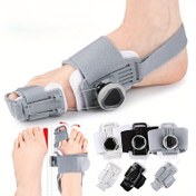 Resim 1 adet Ayarlanabilir Parmak ve Ayak Ayracı Kayışı - Büyük Ayak Kemeri Düzenleme, Gündüz ve Gece Kullanımı İçin Dönen Tasarım, Rahat Silikon ve ABS Malzeme, Elde Yıkanabilir, Ayak Bakımı Desteği | Nötr Renk | Güvenli Kayış Tasarımı 