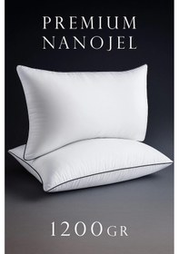 Resim 50x70cm Nano Jel Lüks Yastık 1200gr Anti-alerjik Pamuklu Yastık Microfiber Ultra Dolgun Silikon Çok Renkli 