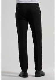 Resim İmza Siyah Esnek Yandan Cepli Slim Fit Classic Pantolon 1003250106 Siyah 