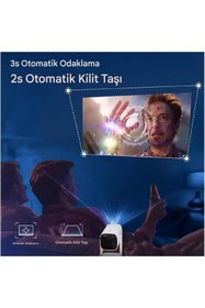 Resim idragon K2 Pro 4K Ultra HD Kablosuz Şarjlı Projeksiyon Cihazı 