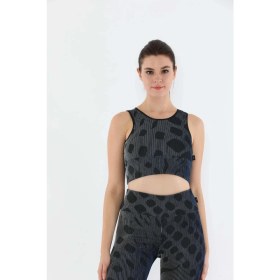 Resim Maraton Sportswear SlimFit Kadın Bisiklet Yaka Kolsuz Basic Saks Bra 20490 