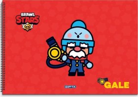 Resim Brawl Star Spiralli Resim Defteri 17x24cm 15 Yaprak 5699 12 Li Paket 