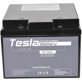 Resim TESLA Akü 12v 28ah Solar Jel Akü (yeni Üretim) 