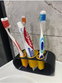 Resim Okpax Siyah Diş Fırçalık Ve Diş Fırçası Kabı Siyah 