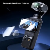 Resim 2 adet Temperli Cam Ekran Koruyucu & 2 adet Lens Filmi DJI Osmo Pocket 3/OP3 için - 9H Sertlik, Dokunmatik Hassasiyet, Tam Kapsama Koruma, Pürüzsüz Hissiyat, Nano-Hassaslık Teknolojisi 