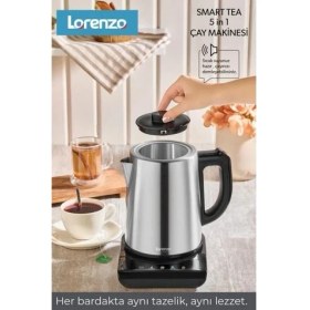 Resim Lorenzo Smart Tea 5 In 1 Konuşan Çay Makinesi Inox 