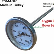 Resim Pakkens 63 MM 500 C Derece 15 Cm Dalma Boylu Taş Fırın Termometresi 