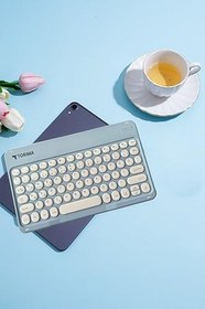 Resim Torima TMK-08 Mavi Kablosuz Bluetooth Klavye Mouse Seti 