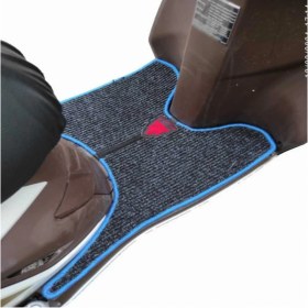 Resim Motosiklet Aksesuar Koruyucu Paspas Motolux Vintage 50 Uyumlu Mavi Kenar Overlok 