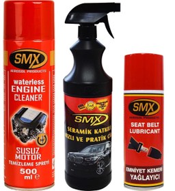 Resim SMX Susuz Motor Temizleme Spreyi / Emniyet Kemeri Yağlayıcı / Seramik Cila / Hızlı Cila / Pratik Ci 
