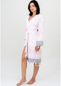 Resim EMİLLİE MİRA HAVLU PEŞTEMAL BORNOZ UNİSEX -% 100 PAMUK Açık Pembe L/XL 