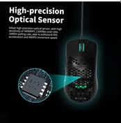 Resim Didadodo Ajazz Aj390 Oyuncu Fare - 7 Tuşlu, Ayarlanabilir Dpı, Havalandırmalı Petek Tasarım, Ergonomik Lazer Güçlü Aydınlatma, Mükemmel Kontrol Lazer 