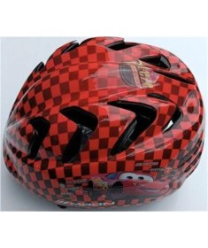 Resim Moon M-7 Çocuk Kask Arabalar Kareli - Kırmızı - S Beden 