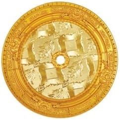 Resim Paket 60 cm Oval Saray Tavan Göbek Motifli Tavan Dekorasyon turuncu 