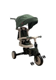 Resim Baby2go Go-bike Ebeveyn Kontrollü 3 Tekerlekli Tenteli Bisiklet Haki 