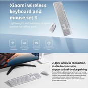 Resim Xiaomi 2.4ghz Kızılötesi Klavye & Fare Seti 3 Gri Optik 