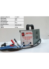 Resim Akü Şarj Cihazı 12 Volt 15 Amper Fatih Türk Malı Redresör 