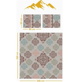 Resim Parlak Kadife Kumaş Kapitoneli Çift Kişilik Yatak Örtüsü Seti 3 Parça Cky0060 Renkli 