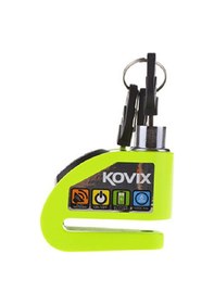 Resim Kovıx Kd6-Fg Alarmlı Disk Kilidi Neon Sarı .P.Çelik .120 Desibel N11.3389 