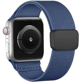 Resim Manyetik Döngü iOS Watch Uyumlu Band 40mm 44mm 45mm 49mm 41mm 38mm Scrunchie Naylon Atlantic Blue 42mm 44mm 45mm 49mm 