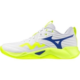 Resim Mizuno Wave Momentum Pro Unisex Voleybol Ayakkabısı Beyaz / Sarı Çok Renkli 