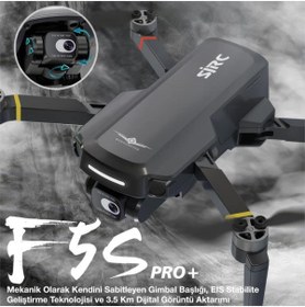 Resim SJRC F5S Pro+ Plus Combo 4K Kameralı Drone Seti +2Batarya+3.5KM Menzil+30 Dakika Uçuş Süresi+Çanta+E 