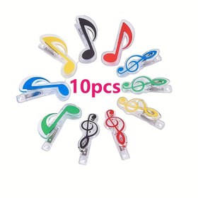 Resim 10 Adet Çok Amaçlı Müzik Kitap Klips Seti, 5 Viyolonçel Anahtarı ve 5 Müzik Notası Tasarımlı Klips, Sayfalarınızı Güvenli ve Düzenli Tutar, Fotoğraf Klipsleri, Not Klipsleri, Kitap Klipsleri, Test Kağıdı Klipsleri ve Daha Fazlası İçin Uygundur, Belge Organizasyonu,Sayfa Tutucular,Dekoratif Klipsler 