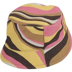 Resim Luess Kız Çocuk Renkli Geometrik Desenli Bucket Şapka - Pembe-Sarı-Kahve 