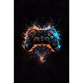 Resim Patrick Kadife Oyuncu Odası Halısı Kaymaz Pamuk Tabanlı Yıkanabilir Antibakteriyel Gamer, Gaming Halısı 120X180 
