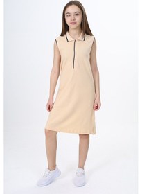 Resim Toontoy Kız Çocuk Elbise Bej 