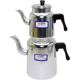 Resim No-5 Lüalüminyum Çaydanlık Takımı Ahşap - Şeffaf 