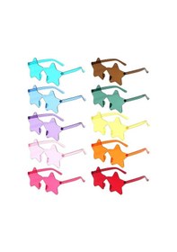 Resim Yıldız Şekilli Çerçevesiz Parti Gözlüğü 6 Renk 6 Adet 