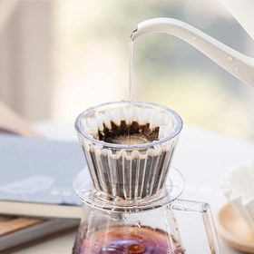Resim Timemore Crystal Eye B75 Düz Tabanlı Demleyici Dripper, 1-2 Fincan 
