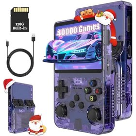 Resim R36S 18000+ oyun retro el oyun konsolu, retro konsol, Linux sistemi 3,5 inç IPS ekran, taşınabilir cep video oynatıcı 